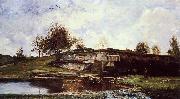 Charles-Francois Daubigny Sluice in the Optevoz Valley Germany oil painting artist